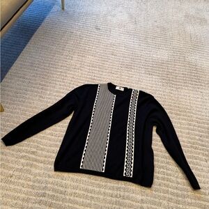Versace Black and White Patterned Women's Sweater
